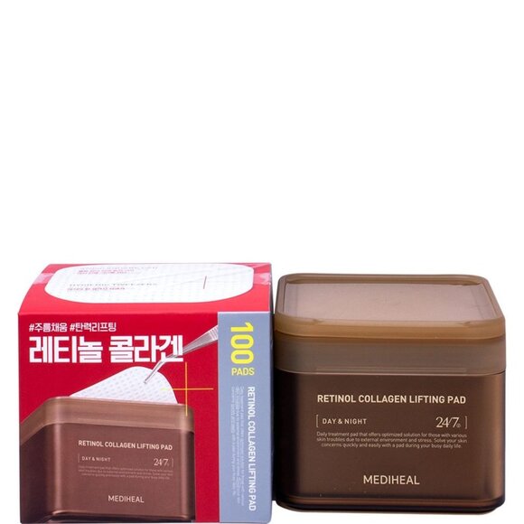 K BEAUTY KOREAN COSMETICS MEDIHEAL 24 7 DAY AND NIGHT TONER PAD 100PC RED - Picture 1 of 5